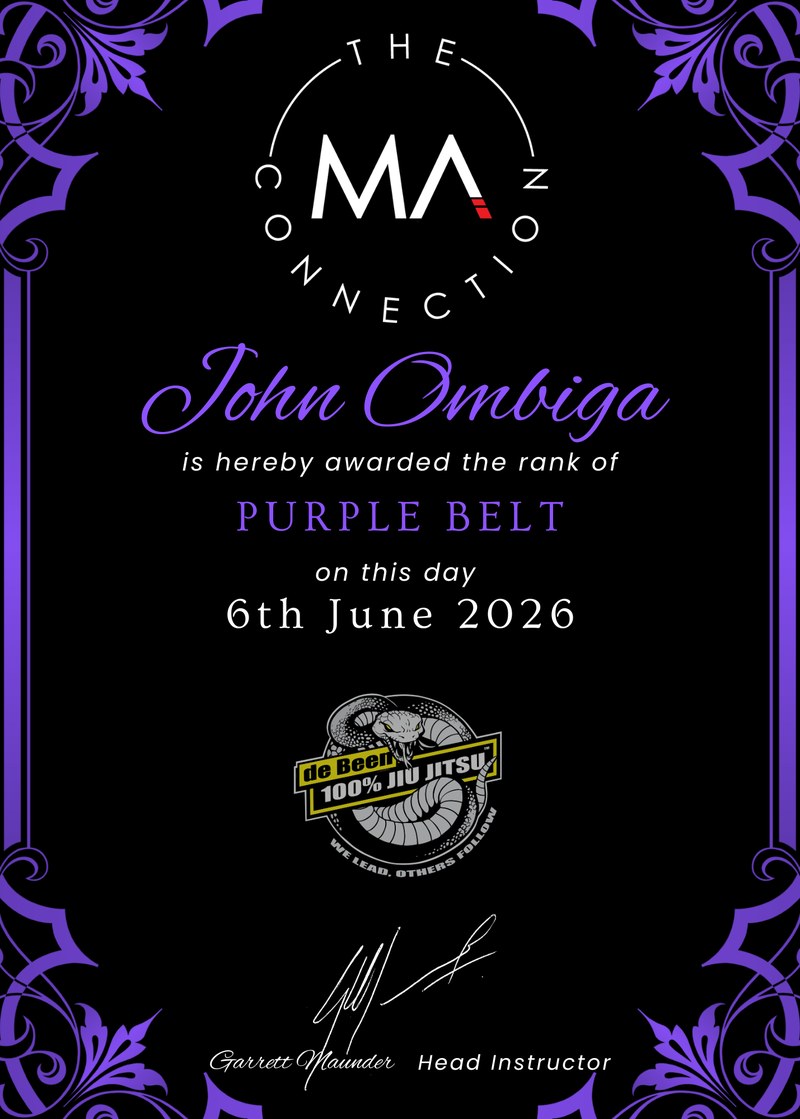 John Ombiga - Purple Belt