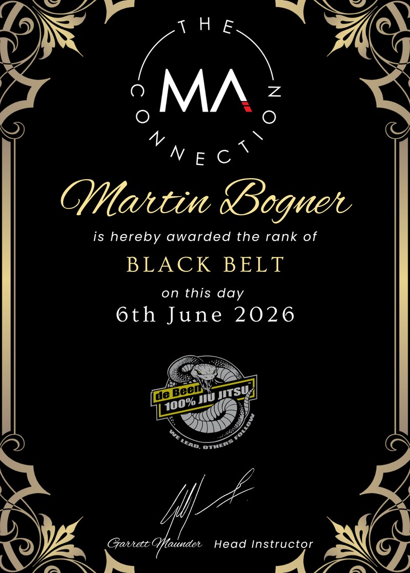 Martin Bogner - Black Belt